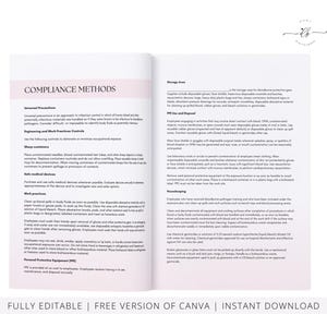 Medical Spa Clinic Safety Policies, Procedures Manual, SOP, MedSpa, Office Health Policy, OSHA, Lasers, Hazards, ANSI, Edit in Canva