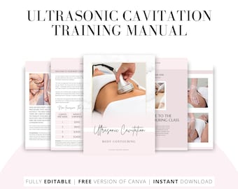 Body Contouring Training Course, Ultrasonic Cavitation Manual (Canva Editable)