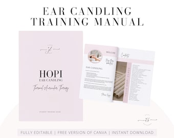 Manual de entrenamiento en la técnica de velas Hopi para los oídos, curso en línea editable (libro electrónico en PDF)