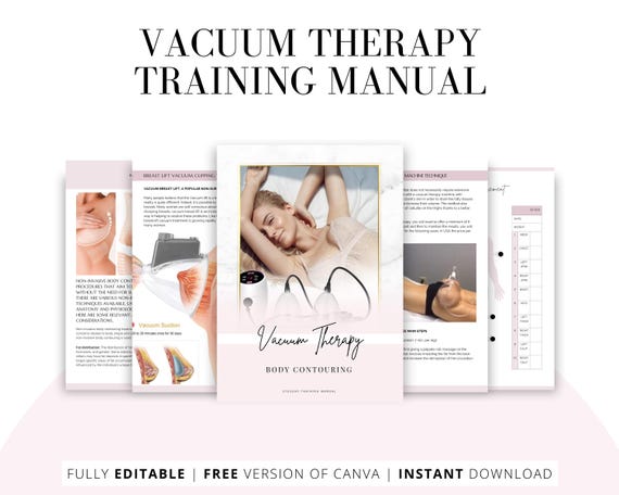 Vacuum Cupping Therapy Training Manual: Editable Canva Template