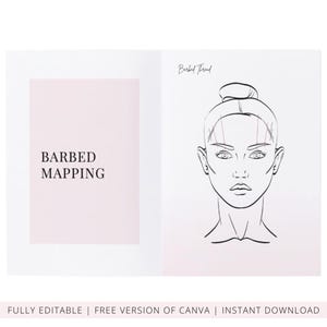 PDO & PLLA Threads Lifts Training Manual, Aesthetics Threads Mapping for Face, Neck, Body, Medical Student Guide, Edit in Canva
