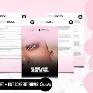 Wimpern heben, Wimpern färben, Brauen färben, Kosmetikerin Dokumente, Wimpern Techniker, Wimpern Künstler, Wimpern Salon, Brandable, Bearbeiten in Canva