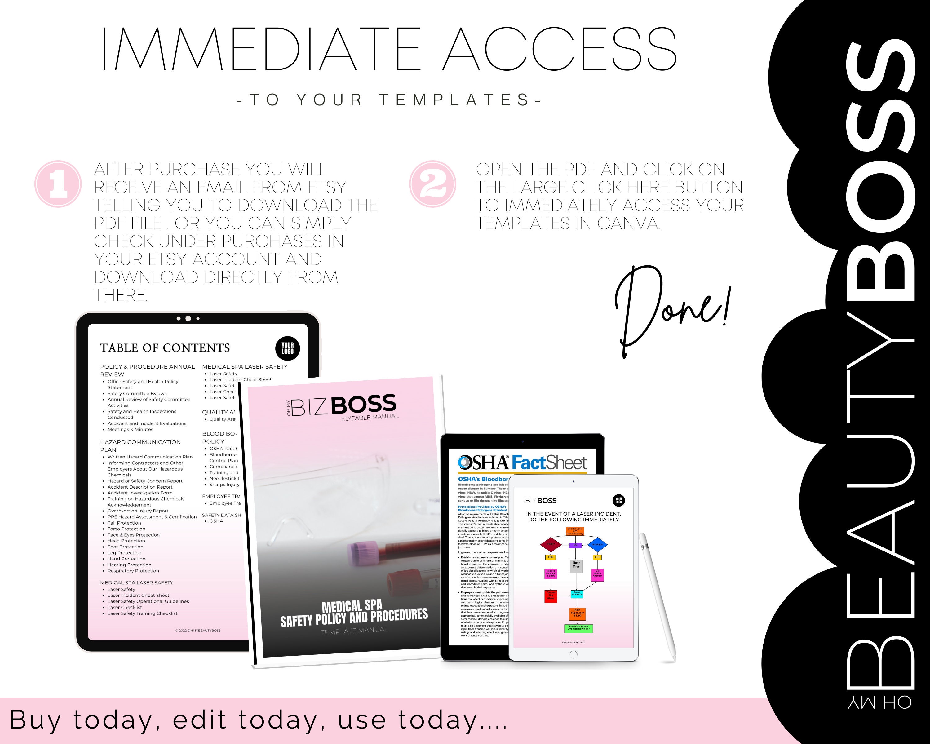 Medical Spa Safety Policies Procedures Manual SOP Medspa Etsy