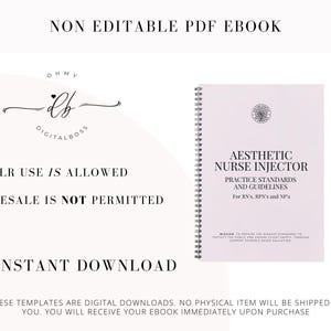 Aesthetics Nurse Injector Practice Standards and Guidelines, PDF eBook, Instant Download