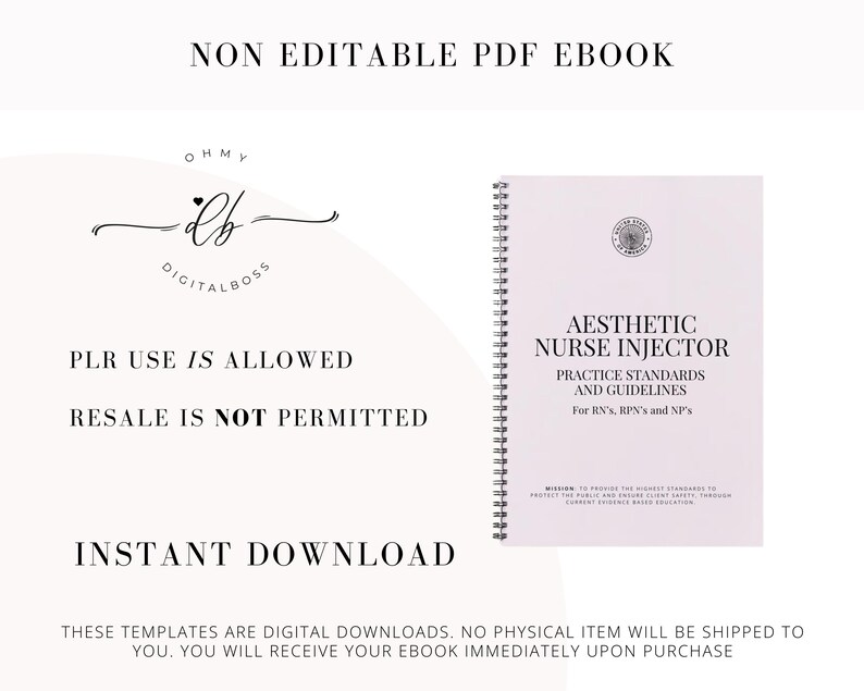 Aesthetics Nurse Injector Practice Standards and Guidelines, PDF eBook, Instant Download