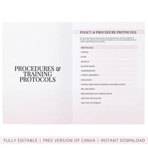 PDO & PLLA Threads Lifts Training Manual, Aesthetics Threads Mapping for Face, Neck, Body, Medical Student Guide, Edit in Canva
