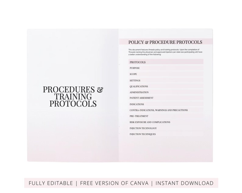 PDO & PLLA Threads Lifts Training Manual, Aesthetics Threads Mapping for Face, Neck, Body, Medical Student Guide, Edit in Canva
