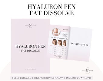 Hyaluron Pen Fat Dissolve Training Manual, Lipolysis Online Course (Edit in Canva)