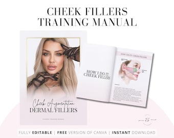 Podręcznik szkoleniowy dotyczący wypełniaczy policzków: Kurs wypełniaczy skórnych (Canva Edit)