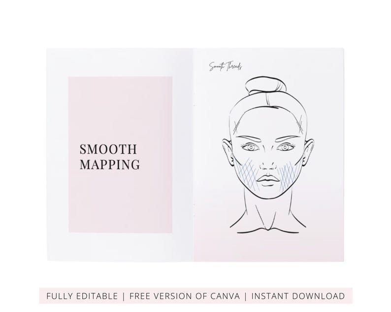 PDO & PLLA Threads Lifts Training Manual, Aesthetics Threads Mapping for Face, Neck, Body, Medical Student Guide, Edit in Canva
