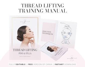 Aesthetic Threads Training Manual, PDO & PLLA (Canva Editable)