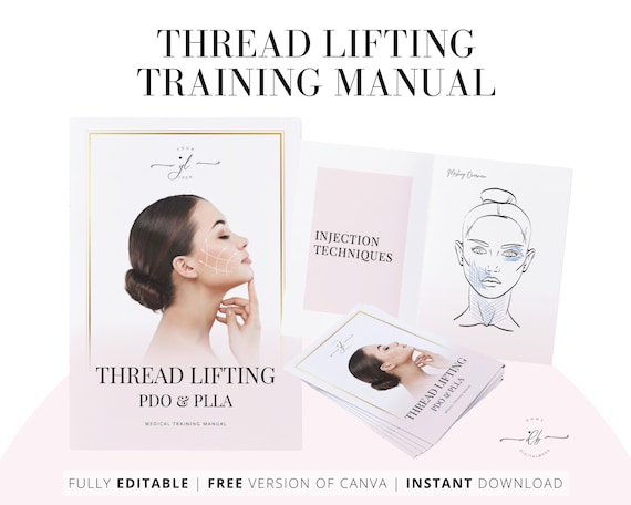 Aesthetic Threads Training Manual, PDO & PLLA (Canva Editable)