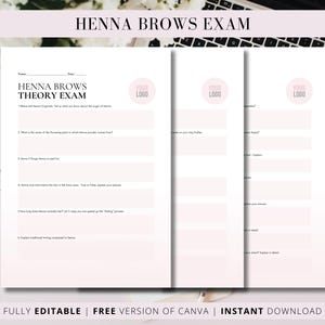 Henna Augenbrauen Theory Prüfungsfragen, Henna Augenbrauen Fragen, In Canva bearbeiten
