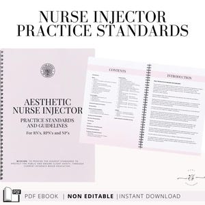 Aesthetics Nurse Injector Practice Standards and Guidelines, PDF eBook, Complications, State Legislation, Instant Download