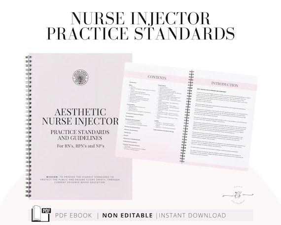 Aesthetics Nurse Injector Practice Standards and Guidelines, PDF eBook, Complications, State Legislation, Instant Download