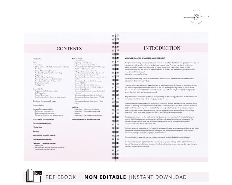 Aesthetics Nurse Injector Practice Standards and Guidelines, PDF eBook, Instant Download