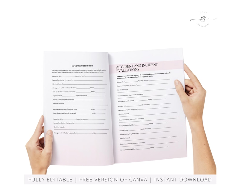 Medical Spa Clinic Safety Policies, Procedures Manual, SOP, MedSpa, Office Health Policy, OSHA, Lasers, Hazards, ANSI, Edit in Canva