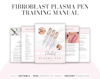 Fibroblast Plasma Pen Training Manual: Student Guide (Canva Editable)