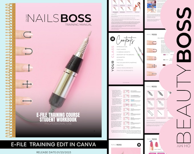 Efile Nails Training Manual, Manicure, Nails, Acrylic, Training Guide