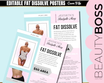 Fat Dissolve Leaflet, Fat Dissolve Poster, Fat Dissolve Wall Print, Fat Dissolve Printable,  Marketing Flyer, Promotion, Edit in Canva