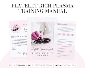 PRP Training Manual, Alopecia, Skin Rejuvenation (Edit in Canva)