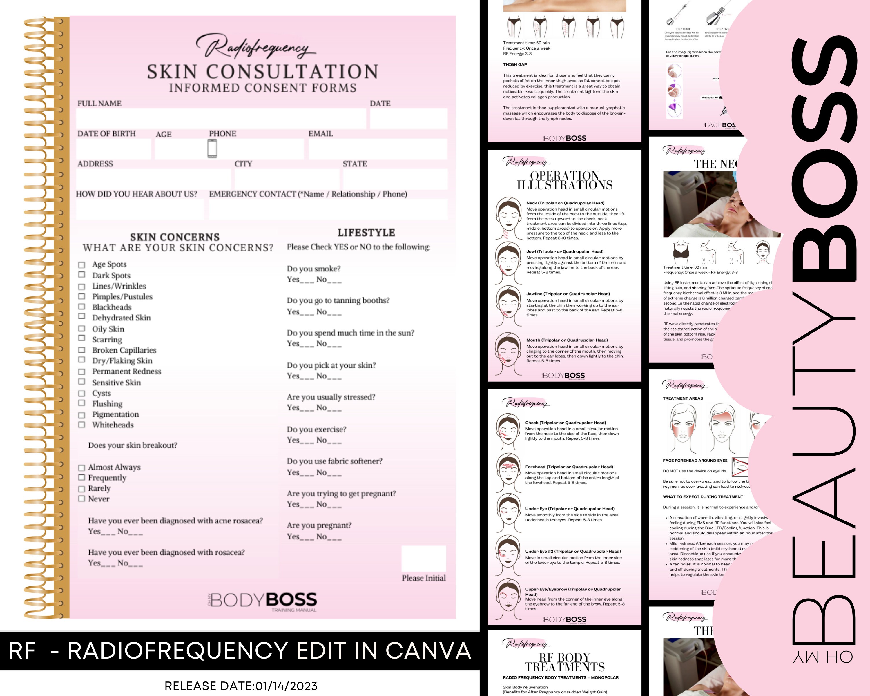 RF Body Contouring Manual, Radiofrequency Training Manual, RF Skin