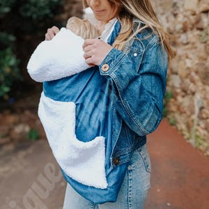 Funda portabebés - Tejido efecto denim