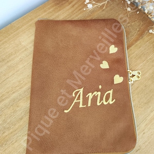 Funda para historial médico con cremallera en piel sintética