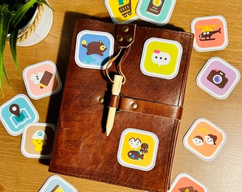 14 applications pour téléphone Animal Crossing New Horizons Nook Stickers vinyles | ACNH