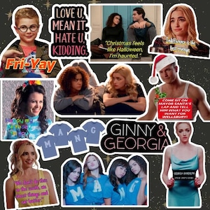 12 Ginny & Georgia Vinyl Stickers | Mang | Mayor Paul Randolph | Maxine Baker | Austin Miller | Marcus Baker | Fri-Yay