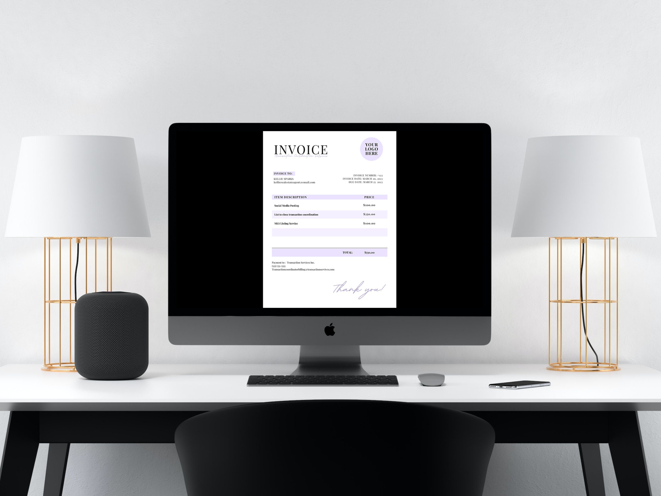 Transaction Coordinator Invoice Template TC Invoice Real Estate Transaction Coordinator Invoice Template TC Invoice Real Estate