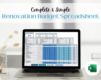 Complete Home Renovation Budget Spreadsheet | Master Rehab Planner | Professional Renovation Quote Spreadsheet | House Flipping Budget Excel