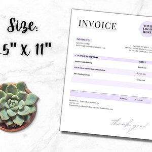 Transaction Coordinator Invoice Template TC Invoice Real Etsy Transaction Coordinator Invoice Template TC Invoice Real Etsy