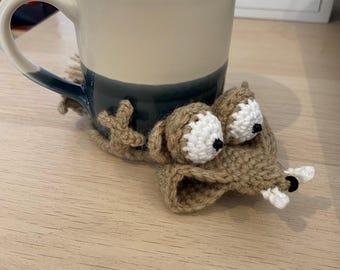 Acorn-Chasing Squirrel Coaster Crochet Pattern PDF | Funny Splat Coaster | Digital Download
