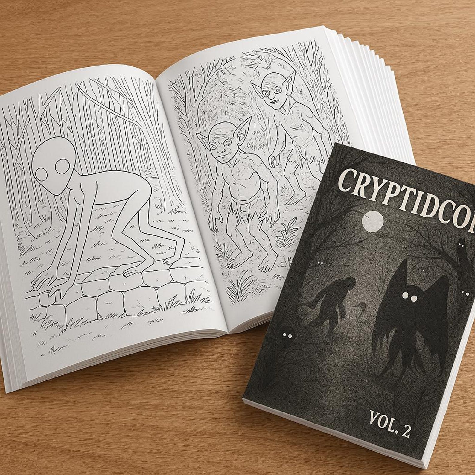 Cryptidcore Coloring Book – Printable Monster Art (PDF) - Etsy Canada