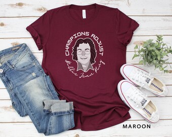 Camiseta Billie Jean King, camiseta de historia de la mujer, Champions Adjust, mujeres en el deporte, atleta femenina, camiseta de historia, cita famosa, inspiradora