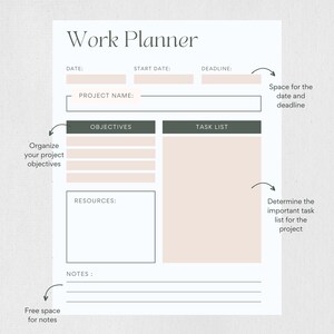 Productivity Planner Printable Planner Instant Download - Etsy