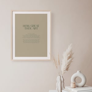 How great thou art, then sings my soul, digital download prints  | Christian poster, hymn print | hymn wall art, Christian home decor