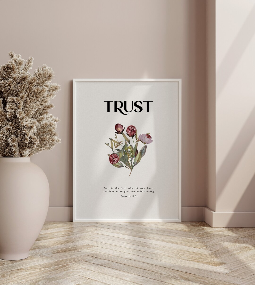 Trust in the Lord With All Your Heart Proverbs 3 5 Digital Print ...