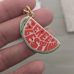 Clip "Wassermelone" mit Gold Ring für Muslim keyring keychain free palestine gaza