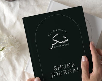 SHUKR Gratitude Journal Muslim Planner Reminder Islam Tracker Growth minimalist GERMAN VERSION