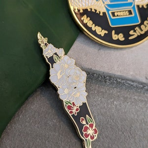 Metallanstecker Pin Muslim "Palestine Map" mit Gold
