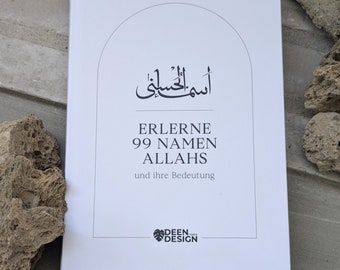 Hardcover Workbook &quot;99 Names of Allah&quot; Asma ul Husna Workbook GERMAN
