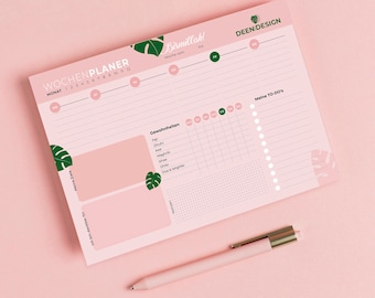 Muslim weekly planner 50 pages weekly planner tracker Islam prayer salah block to tear off
