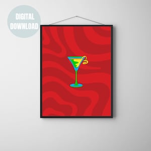 Psychedelischer Kunstdruck | 70er Jahre Retro Kunst | Retro Swirls Poster