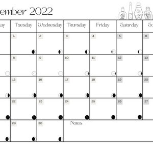 November 2022 Moon Phase Calendar