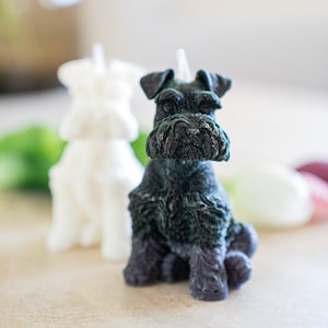 3D Schnauzer Dog Candle, Soy Wax Handmade, Home Decor, Unscented, Pet Lover Gift, Birthday Pet Gift, Best Friend Gift, Dog Lover Gift Idea