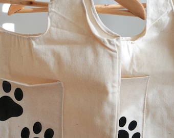 Paw Print Tote Bag, Pet Lover Shopping Bag, Dog Mom Cat Mom Gift, Reusable Pet Accessory Bag,  Cute Paw Tote for Groceries,Travel, Daily Use