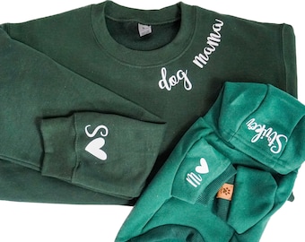 Conjunto a juego para mascota y dueño, ropa a juego para dueño de mascota, sudadera con capucha a juego para regalo, ropa para mascotas, sudadera personalizada, sudadera con capucha para perro, gato y humano.