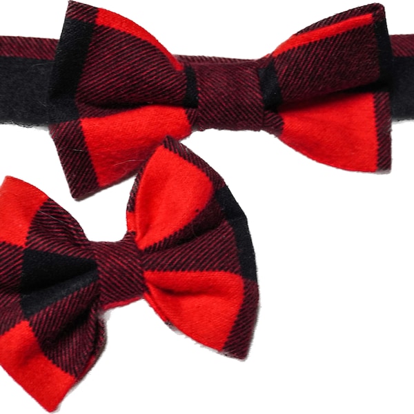 Dog and Men's Matching Bow Tie, Marching Christmas Bow Ties for a Dog and Owner, owner and Dog matching Bow Tie, Christmas Gift Idea